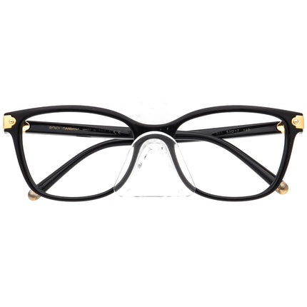 Dolce & Gabbana Women's Eyeglasses DG 5036 501 Polished Black & Gold Butterfly Frame Italy 53[]17 140