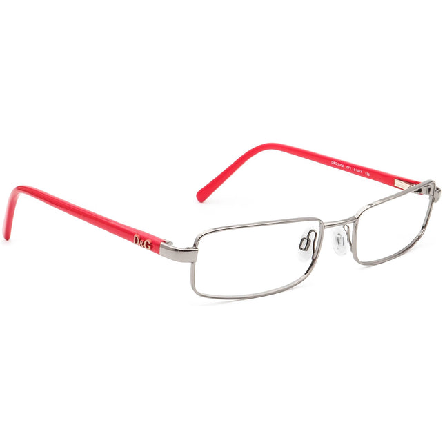 Dolce & Gabbana Eyeglasses D&G 5002 071 Silver/Red Rectangular Frame Italy 51[]17 135