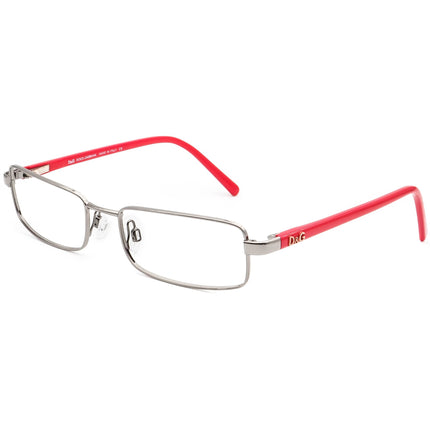Dolce & Gabbana Eyeglasses D&G 5002 071 Silver/Red Rectangular Frame Italy 51[]17 135