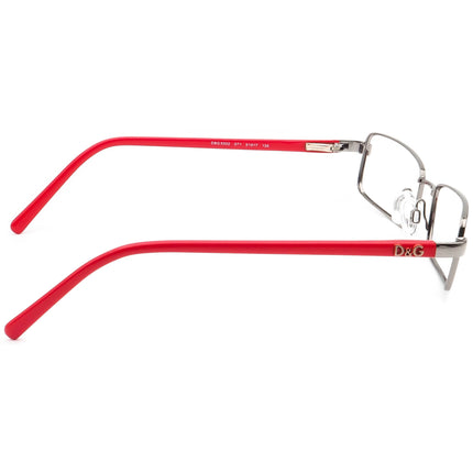 Dolce & Gabbana Eyeglasses D&G 5002 071 Silver/Red Rectangular Frame Italy 51[]17 135