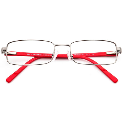 Dolce & Gabbana Eyeglasses D&G 5002 071 Silver/Red Rectangular Frame Italy 51[]17 135