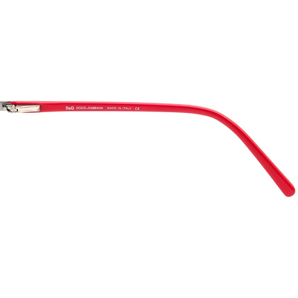 Dolce & Gabbana Eyeglasses D&G 5002 071 Silver/Red Rectangular Frame Italy 51[]17 135