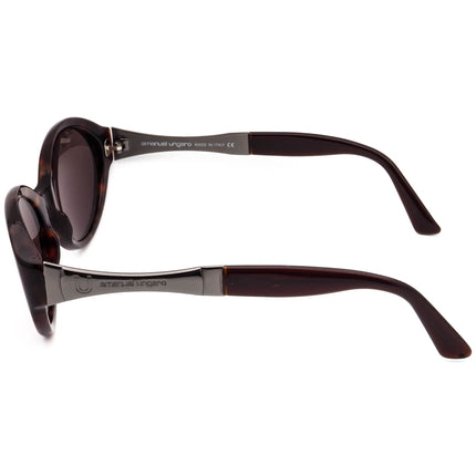 Emanuel Ungaro Women's Vintage Sunglasses 4014 7002 Dark Havana/Gunmetal Oval Italy 53 mm