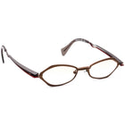 Face A Face Women's Eyeglasses Amour COL 963 Matte Brown/Gunmetal & Burgundy Modified Oval Metal Frame France 49[]18 140