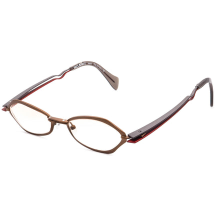 Face A Face Women's Eyeglasses Amour COL 963 Matte Brown/Gunmetal & Burgundy Modified Oval Metal Frame France 49[]18 140