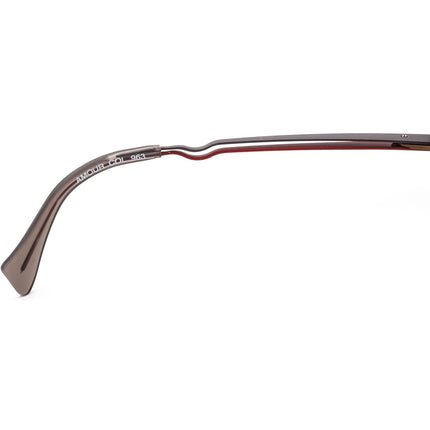 Face A Face Women's Eyeglasses Amour COL 963 Matte Brown/Gunmetal & Burgundy Modified Oval Metal Frame France 49[]18 140