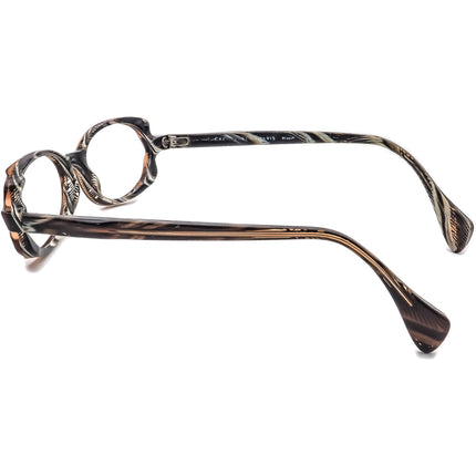 Face A Face Women's Eyeglasses COL 094 Brown Horn on Gray Horn Oval Frame France 52[]16 135