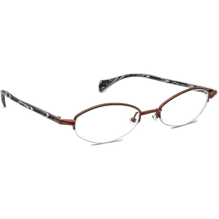 Face A Face Eyeglasses Smile 9210 Brown/Gray Horn Half Rim Frame France 51[]19 145