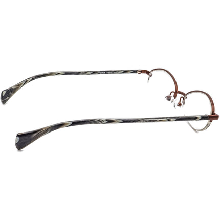 Face A Face Eyeglasses Smile 9210 Brown/Gray Horn Half Rim Frame France 51[]19 145