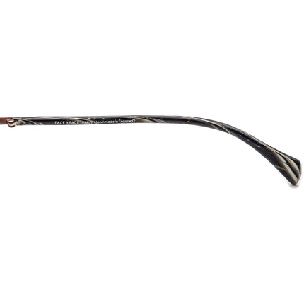 Face A Face Eyeglasses Smile 9210 Brown/Gray Horn Half Rim Frame France 51[]19 145