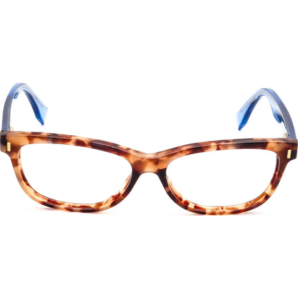 Fendi Women's Eyeglasses FF 0034 7OK Brown Marble/Transparent Blue B-Shape Frame Italy 54[]15 135
