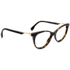 Fendi Women's Eyeglasses FF 0201 086 Dark Tortoise B-Shape Frame Italy 52[]17 140