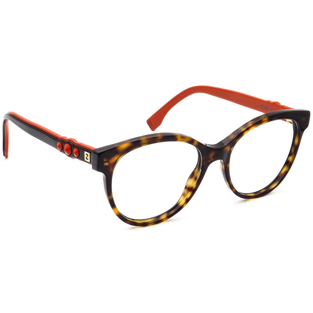Fendi Women's Eyeglasses FF 0275 086 Dark Tortoise Round Frame Italy 52[]17 145