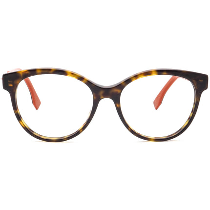 Fendi Women's Eyeglasses FF 0275 086 Dark Tortoise Round Frame Italy 52[]17 145