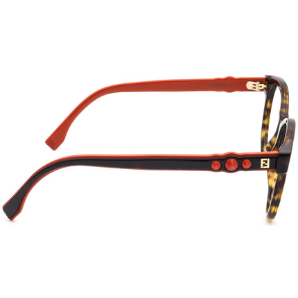 Fendi Women's Eyeglasses FF 0275 086 Dark Tortoise Round Frame Italy 52[]17 145