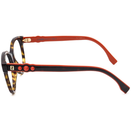 Fendi Women's Eyeglasses FF 0275 086 Dark Tortoise Round Frame Italy 52[]17 145