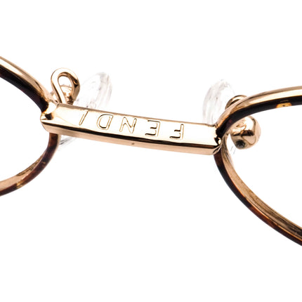 Fendi Vintage Sunglasses FS209 Tortoise Oval Italy 54 mm
