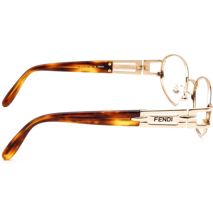 Fendi Vintage Sunglasses FS209 Tortoise Oval Italy 54 mm