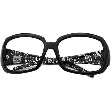 Fendi Women's Sunglasses FS507 001 Glossy Black Wrap Italy 58 mm