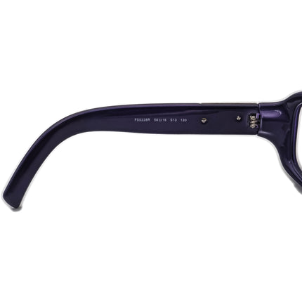 Fendi Women's Sunglasses FS5228R 513 Purple with Rhinestones Rectangular Italy 56 mm