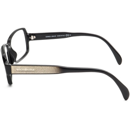 Giorgio Armani Women's Eyeglasses GA 868 D28 Glossy Black/Glitter Rectangular Frame Italy 53[]16 135