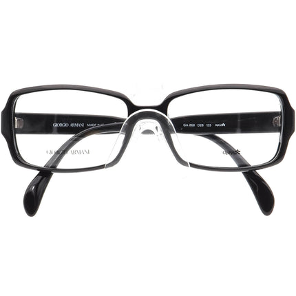 Giorgio Armani Women's Eyeglasses GA 868 D28 Glossy Black/Glitter Rectangular Frame Italy 53[]16 135