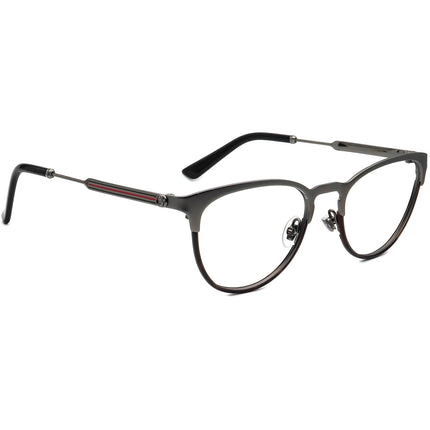 Gucci Eyeglasses GG0134O 012 Gunmetal&Tortoise B-Shape Metal Frame Italy 54[]19 140