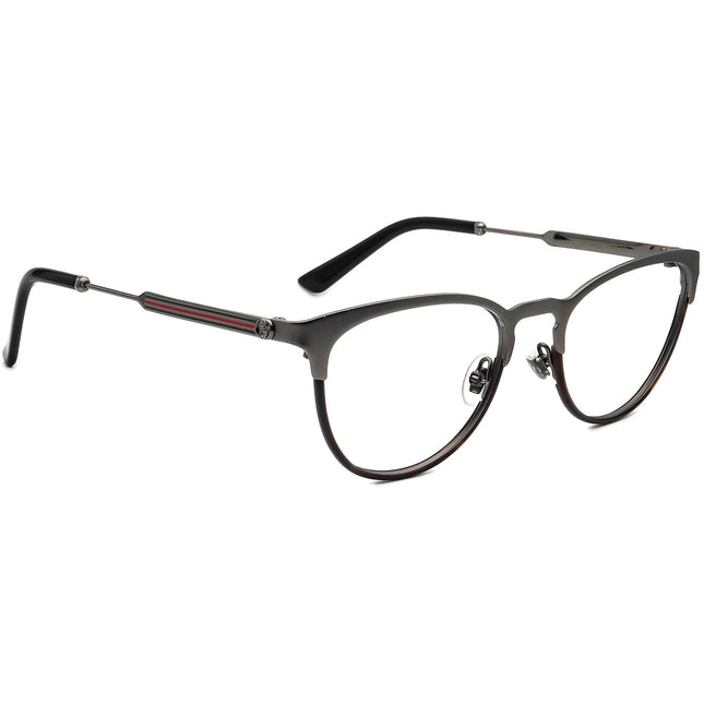 Gucci Eyeglasses GG0134O 012 Gunmetal&Tortoise B-Shape Metal Frame Italy 54[]19 140