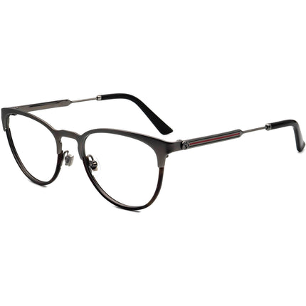 Gucci Eyeglasses GG0134O 012 Gunmetal&Tortoise B-Shape Metal Frame Italy 54[]19 140