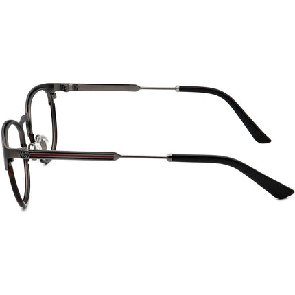 Gucci Eyeglasses GG0134O 012 Gunmetal&Tortoise B-Shape Metal Frame Italy 54[]19 140