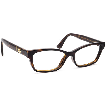 Gucci Women's Eyeglasses GG0635O 005 Havana Rectangular Frame Italy 53[]17 145