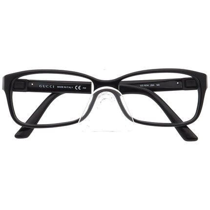 Gucci Women's Eyeglasses GG 1634 29A Polished Black Rectangular Frame Italy 55[]15 140