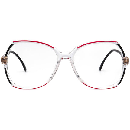Gucci Women's Vintage Sunglasses Frame Only GG 2102 49E Black/Red/Clear Butterfly Italy 57 mm