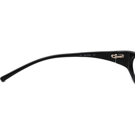 Gucci Women's Eyeglasses GG 2512 807 Black Oval Frame Italy 50[]16 125