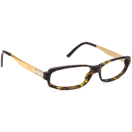 Gucci Women's Eyeglasses GG 2940/Strass ANT Dark Havana/Gold Rhinestones Rectangular Frame Italy 52[]13 135