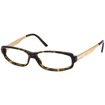 Gucci Women's Eyeglasses GG 2940/Strass ANT Dark Havana/Gold Rhinestones Rectangular Frame Italy 52[]13 135