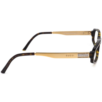 Gucci Women's Eyeglasses GG 2940/Strass ANT Dark Havana/Gold Rhinestones Rectangular Frame Italy 52[]13 135