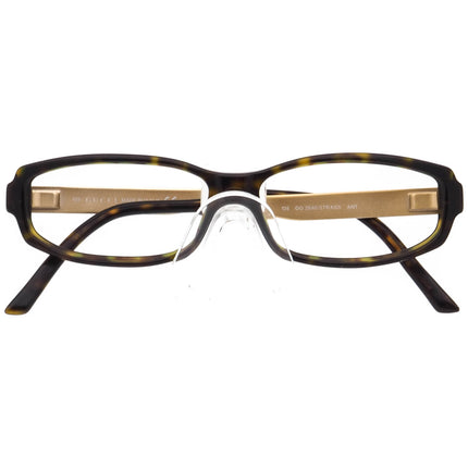 Gucci Women's Eyeglasses GG 2940/Strass ANT Dark Havana/Gold Rhinestones Rectangular Frame Italy 52[]13 135