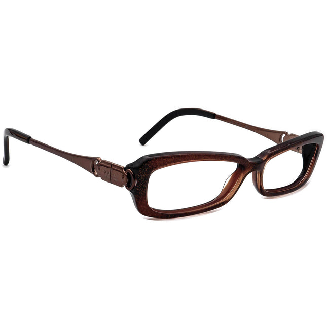 Gucci Women's Eyeglasses GG 294 CER Glitter Brown Rectangular Frame Italy 52[]14 130