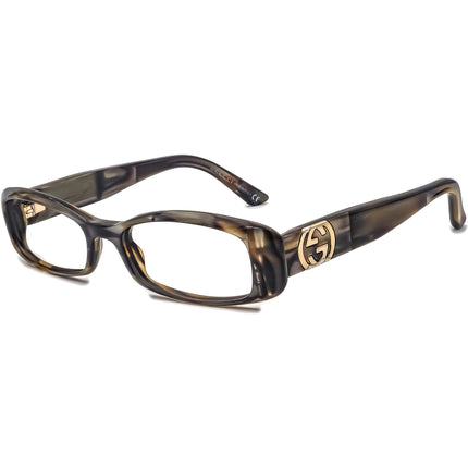 Gucci Women's Eyeglasses GG 2973 SVF Brown Marble Rectangular Frame Italy 50[]16 130