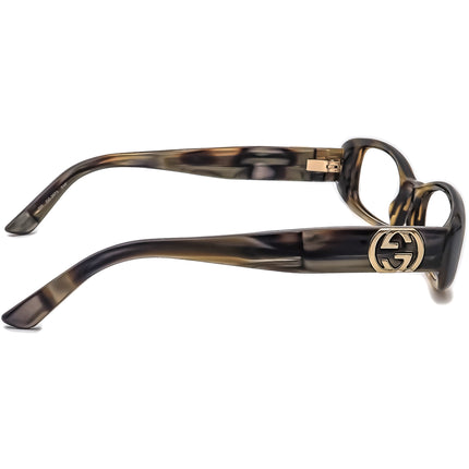 Gucci Women's Eyeglasses GG 2973 SVF Brown Marble Rectangular Frame Italy 50[]16 130