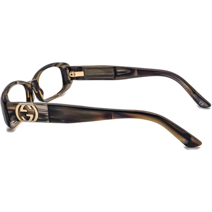 Gucci Women's Eyeglasses GG 2973 SVF Brown Marble Rectangular Frame Italy 50[]16 130
