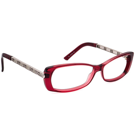 Gucci Women's Eyeglasses GG 3002 HIA Merlot/Silver Rhinestones Rectangular Frame Italy 54[]12 135
