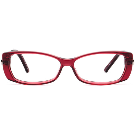 Gucci Women's Eyeglasses GG 3002 HIA Merlot/Silver Rhinestones Rectangular Frame Italy 54[]12 135