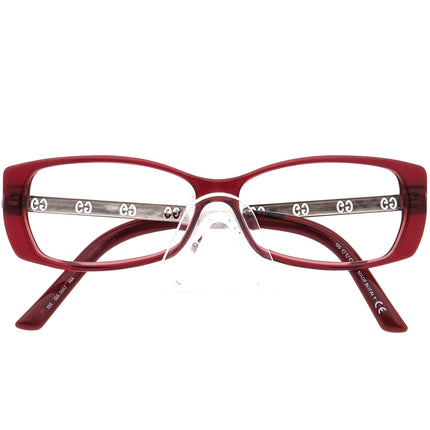 Gucci Women's Eyeglasses GG 3002 HIA Merlot/Silver Rhinestones Rectangular Frame Italy 54[]12 135