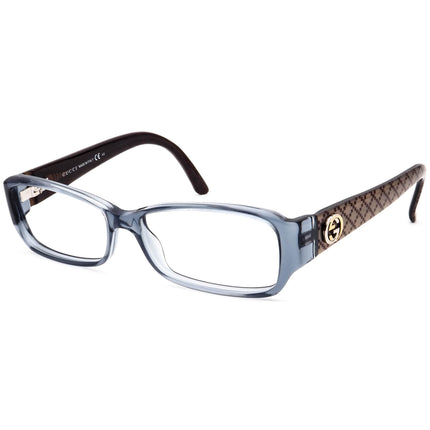 Gucci Women's Eyeglasses GG 3184 74W Transparent Blue Rectangular Frame Italy 53[]14 130