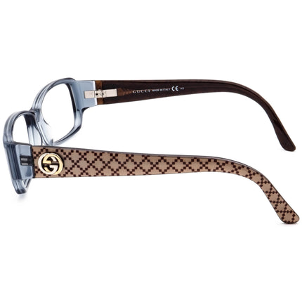 Gucci Women's Eyeglasses GG 3184 74W Transparent Blue Rectangular Frame Italy 53[]14 130