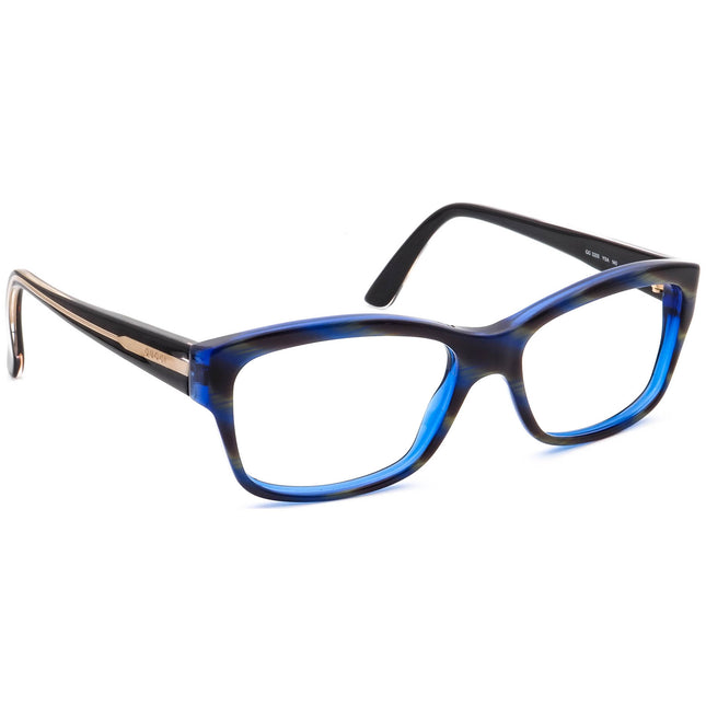 Gucci Women's Eyeglasses GG 3205 Y0A Striped Olive on Blue/Black Butterfly Frame Italy 53[]16 140
