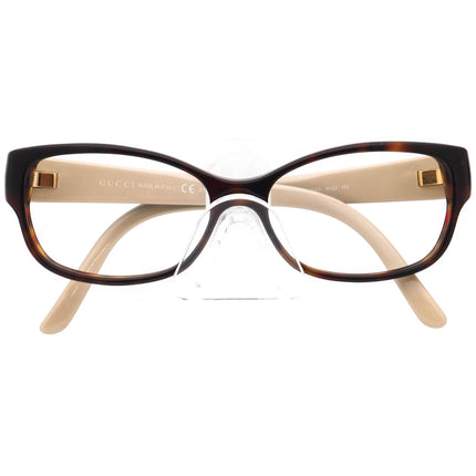 Gucci Women's Eyeglasses GG 3569 WQ2 Havana/Aqua on Tan Butterfly Frame Italy 52[]15 135