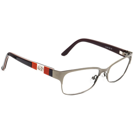 Gucci Women's Eyeglasses GG 4214 9S5 Shiny Gunmetal/Gray Rectangular Frame Italy 54[]16 135